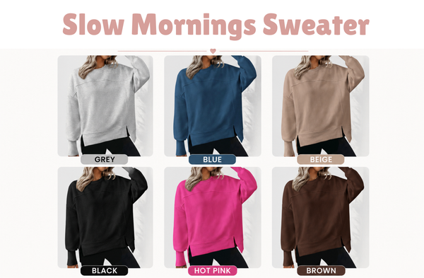 PREORDER: Slow mornings Sweater  8.24.26 OSYM - Pumpkin Patch Co