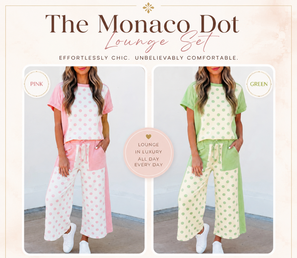 PREORDER: The Monaco Dot Lounge Set 6.22.26 osym - Pumpkin Patch Co