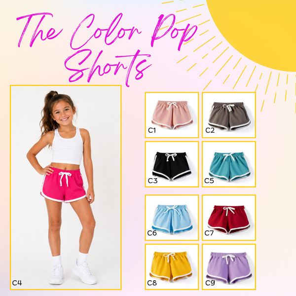 PREORDER: The Color Pop Shorts 6.8.26 - Pumpkin Patch Co