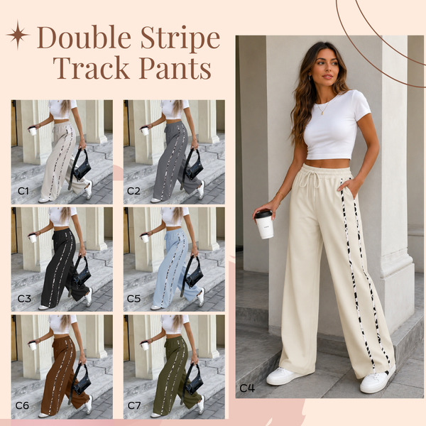 PREORDER: Double Stripe Track Pants 6.8.26 - Pumpkin Patch Co