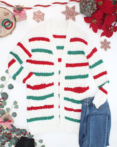 IN STOCK Christmas Striped Cardigan
