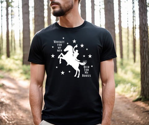 Whiskey for my Men, Beer for my Horses Graphic T (S-3X)