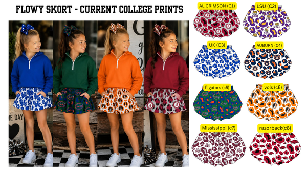 PREORDER: The Custom Varsity Flow Skort (Premade Design)  8.17.26 OSYM