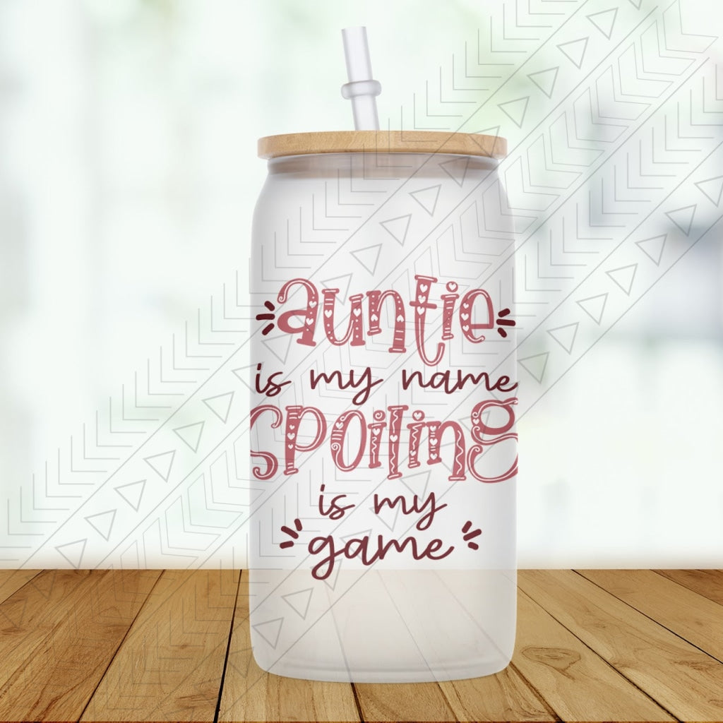 Auntie Is My Name Glass Can