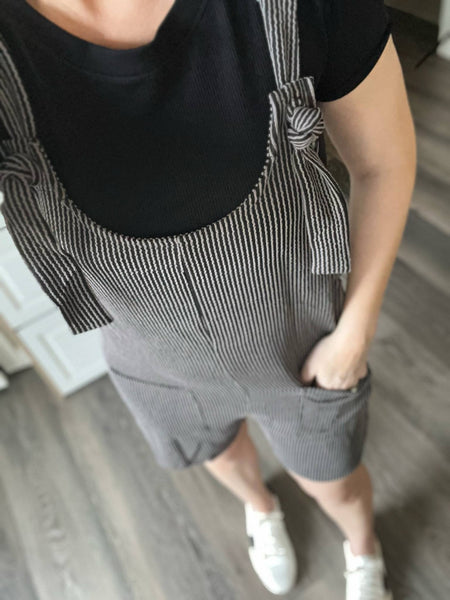 PREORDER: The Kaila Adjustable Tie Straps Romper RERUN 3.16.26 - Pumpkin Patch Co