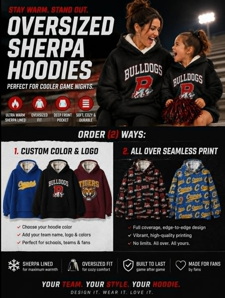 PREORDER: Custom Oversized Sherpa Hoodies 6.29.26 osym