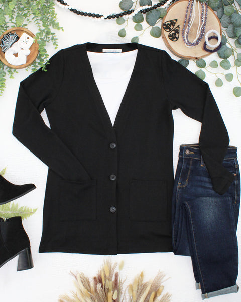 IN STOCK Cori Cardigan - Black - Pumpkin Patch Co