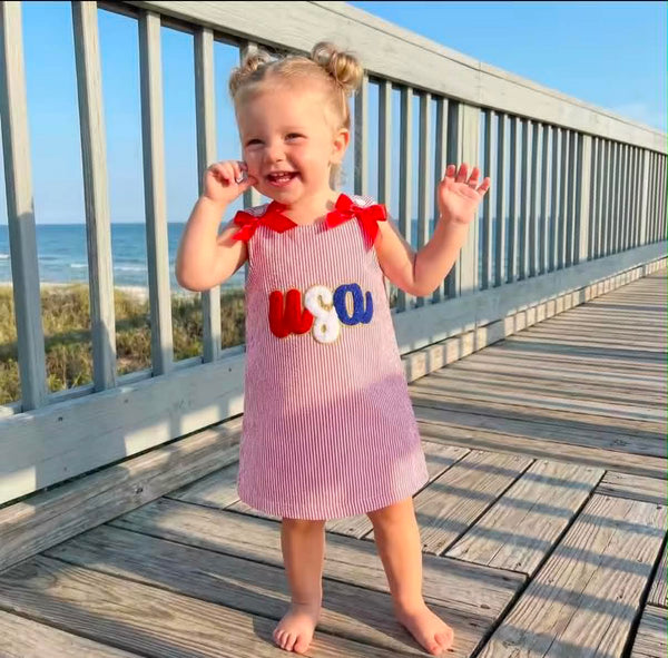 PREORDER: Bows & USA dress 5.18.26 - Pumpkin Patch Co