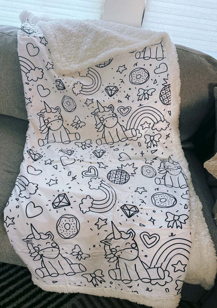 PREORDER: Custom Coloring Blanket (Upload YOUR Design) 7.27.26