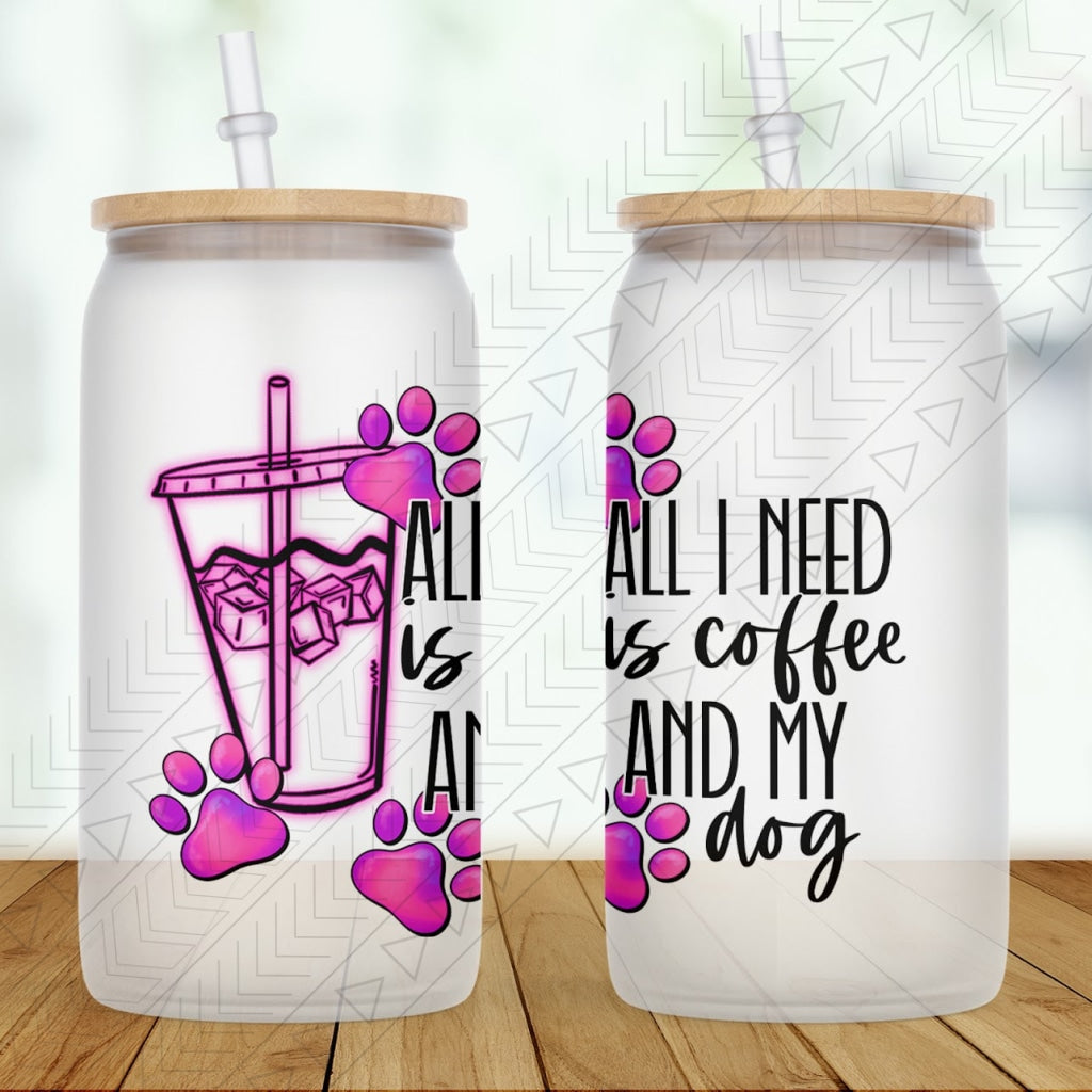 Coffee And My Dog Glass Can