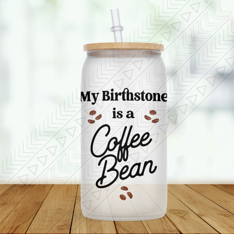 Coffee Bean Birthstone Frosted Glass Glass Can