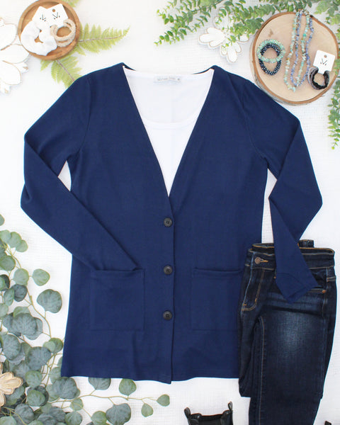 IN STOCK Cori Cardigan - Navy - Pumpkin Patch Co