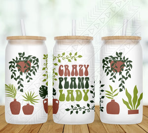 Crazy Plant Lady Glass Can