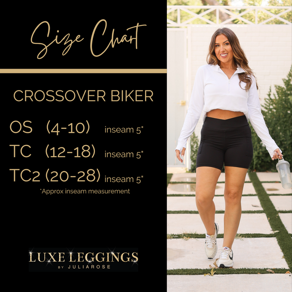 Ready to Ship | The Caleigh - Charcoal Crossover Biker 5" Shorts  - Luxe Leggings by Julia Rose®