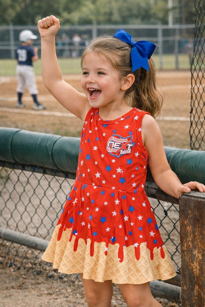 PREORDER: Girls Athletic Ice Cream Drip Dress 3.23.26 osym