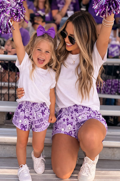 PREORDER: Custom Solid + Logo High Waisted Shorts (Kids + Adults) RERUN 5.18.26