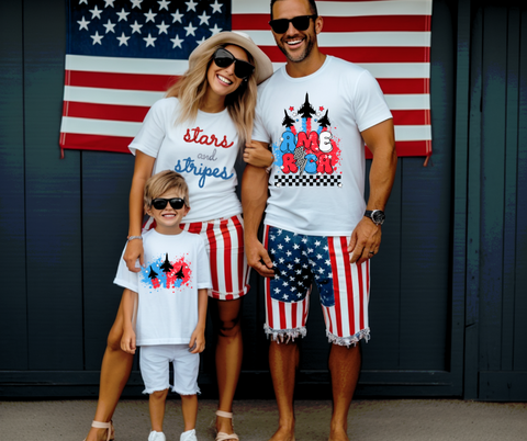Father and Son American Tees