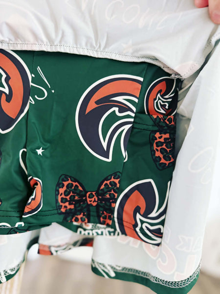 PREORDER: Custom Athletic Flowy Skort RERUN (Seamless Design) 6.8.26 - Pumpkin Patch Co