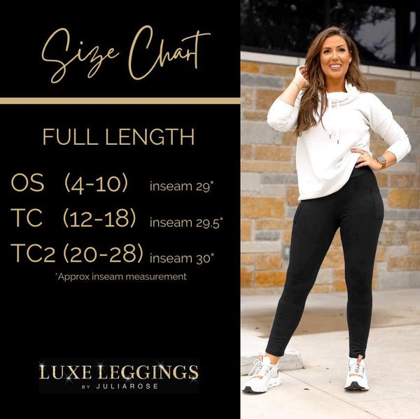 Ready to Ship | BLACK FULL-LENGTH Leggings with POCKET - Luxe Leggings by Julia Rose®