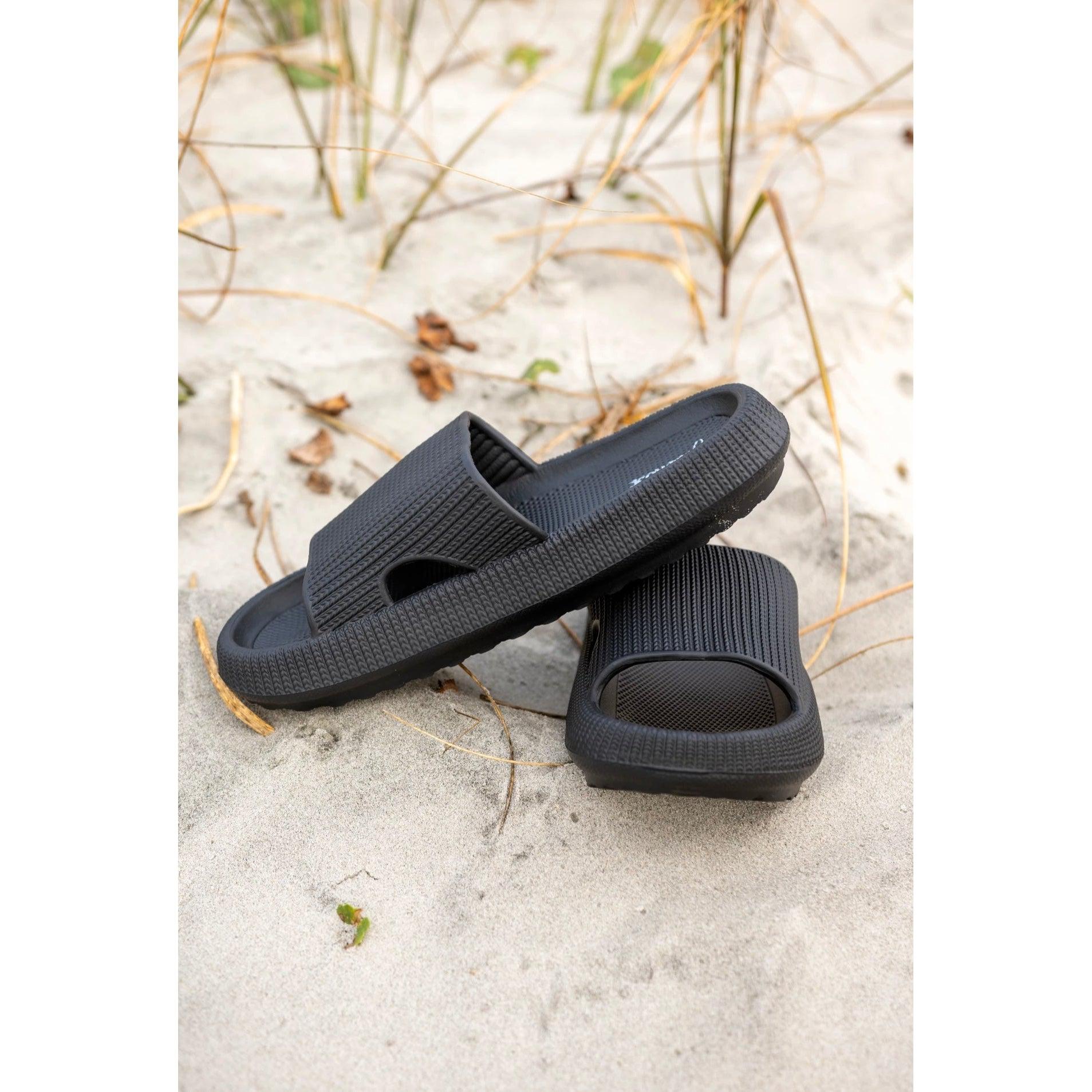 PreOrder | Black Insanely Comfy -Beach or Casual Slides