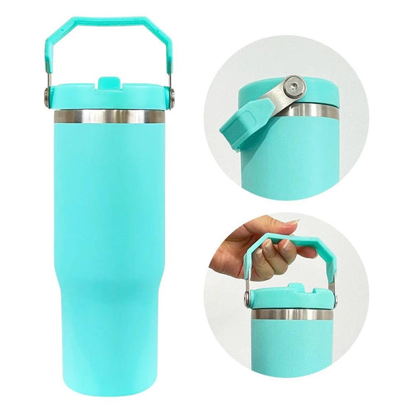 Ready to Ship | The Teal Debbie - 30oz Matte Macaron Sublimation Stainless Steel Tumbler