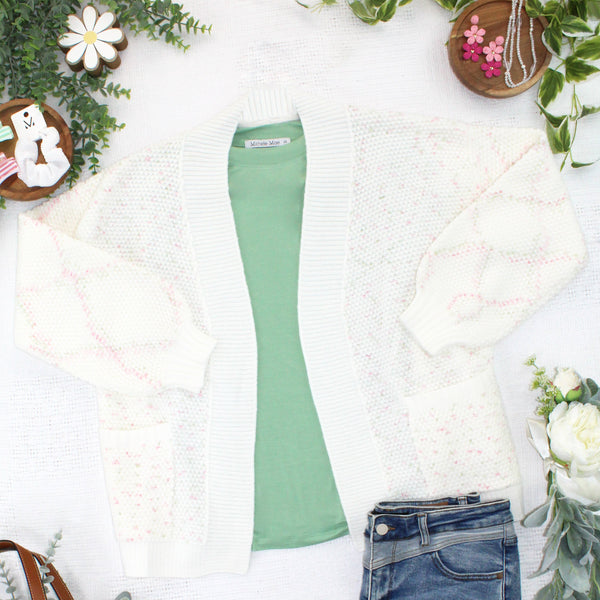 IN STOCK Kinsley Cardigan - Pink and Green Mix FINAL SALE - Pumpkin Patch Co