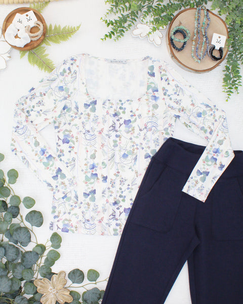 IN STOCK Alyssa Long Sleeve Top - Olive Meadow - Pumpkin Patch Co