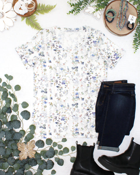IN STOCK Sophie Top - Olive Meadow - Pumpkin Patch Co