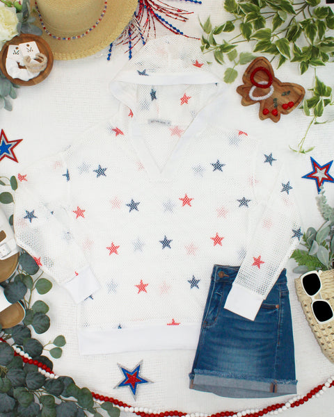 IN STOCK American Stars Mesh Hoodie - Pumpkin Patch Co