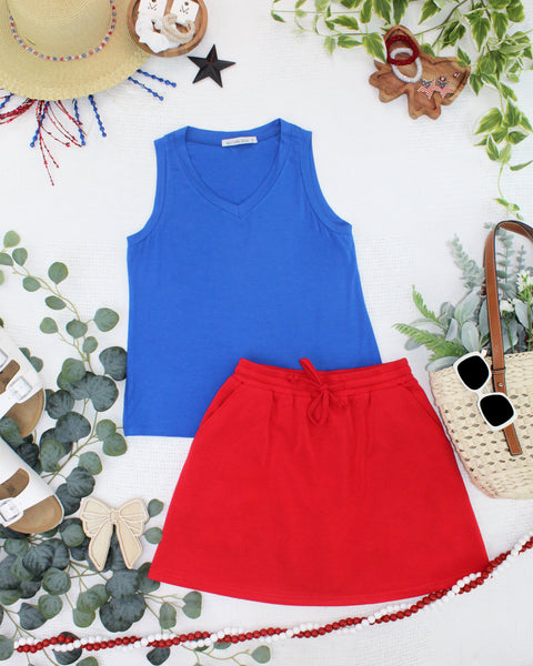 IN STOCK Noelle Tank - Blue - Pumpkin Patch Co