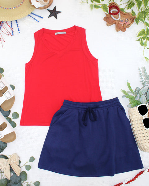 IN STOCK Noelle Tank - Red - Pumpkin Patch Co