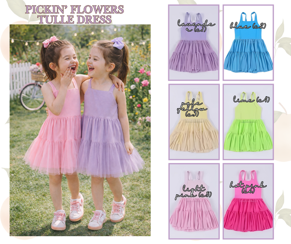 PREORDER: Pickin Flowers Tulle Dress 3.23.26