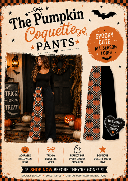 PREORDER: Exclusive Halloween Custom Split Leg Pants 8.24.26 osym - Pumpkin Patch Co