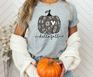 Hello fall pumpkin  Graphic T (S - 3XL)