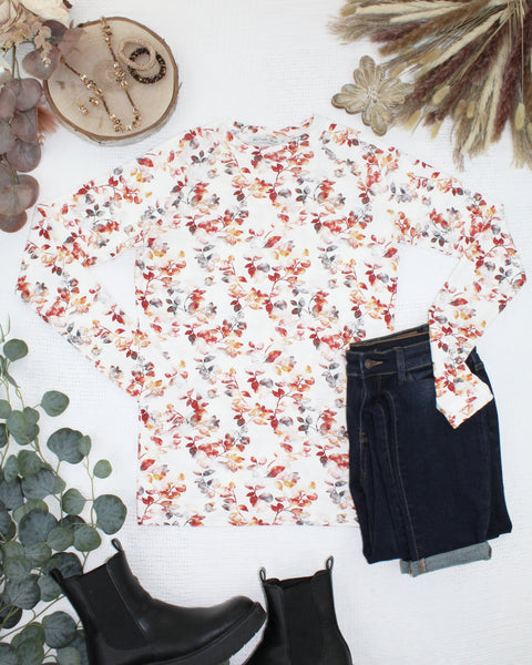 IN STOCK Blair Long Sleeve Top - Autumn Watercolor