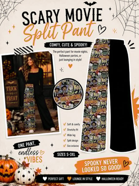 PREORDER: Exclusive Halloween Custom Split Leg Pants 8.17.26