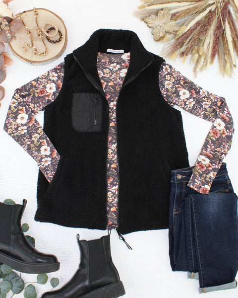 IN STOCK Sherpa Vest - Black