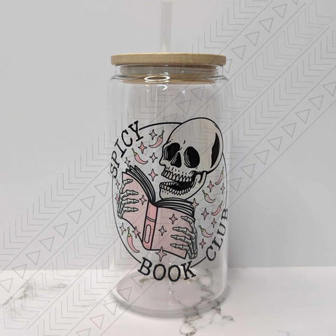 Spicy Book Club Glass Can