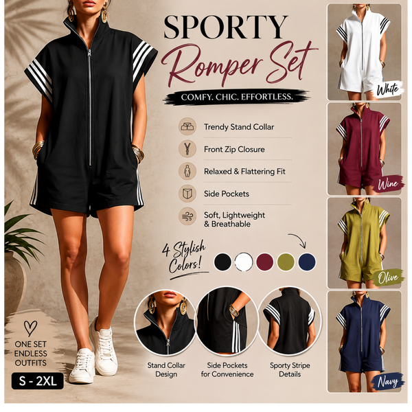 PREORDER: Sporty Romper Set 6.8.26 osym - Pumpkin Patch Co
