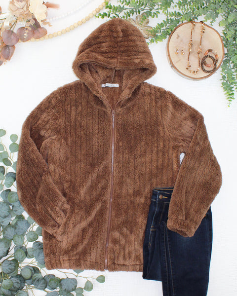 IN STOCK Cozy Sherpa Fullzip - Mocha