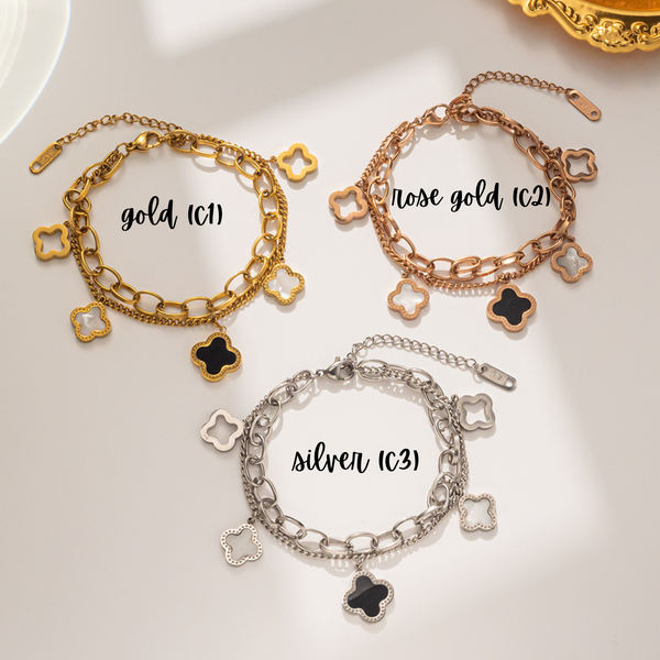 PREORDER: Clover Double Chain Bracelet 8.10.26 OSYM