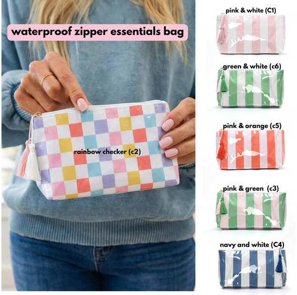 PREORDER: Waterproof Zipper Essentials Bag RERUN 6.8.26 - Pumpkin Patch Co