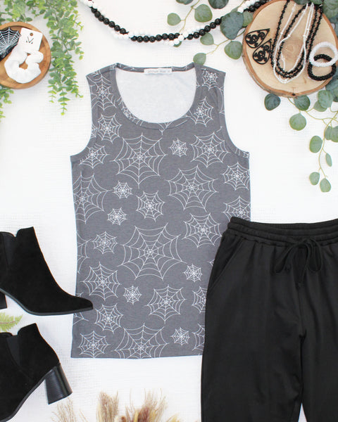IN STOCK Ava Tank - Faded Black Webs