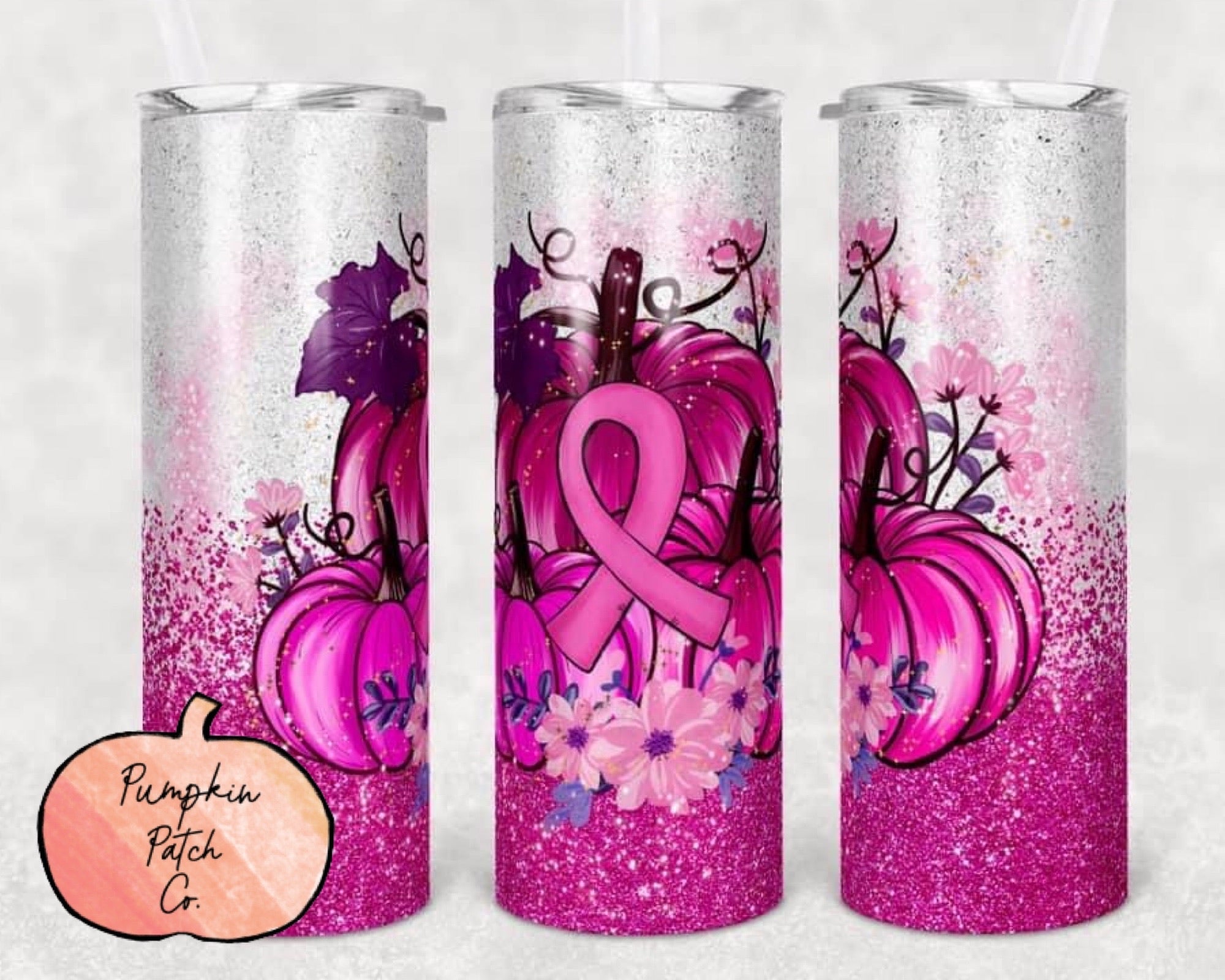 Breast Cancer awareness pumpkin tumbler - Pumpkin Patch Co